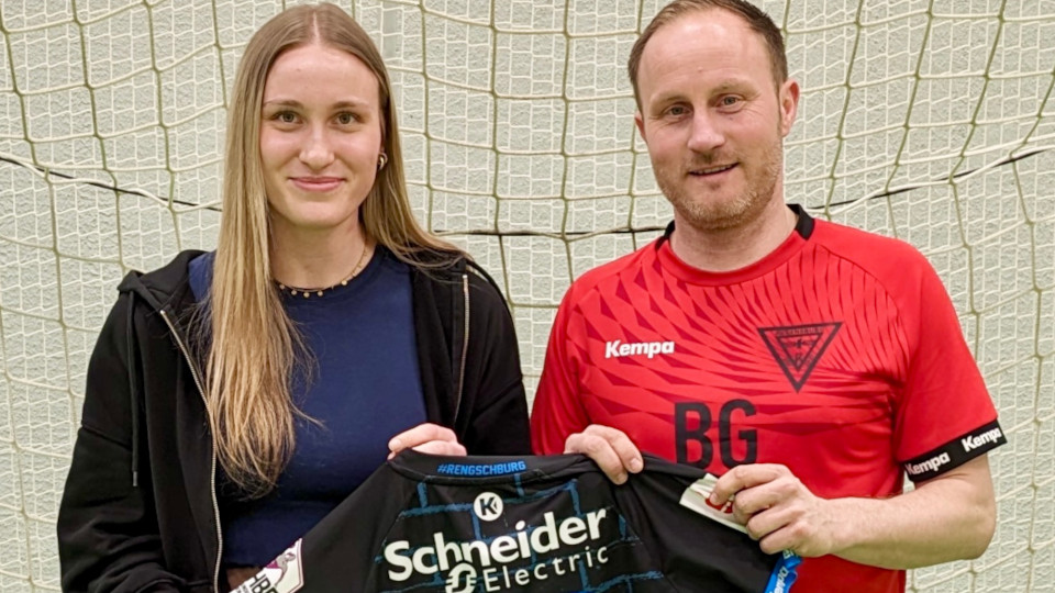 ESV-Trainer Bernhard Goldbach mit Julika Birnkamer