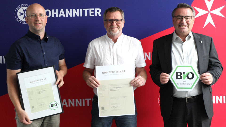 Johanniter erhalten Bio-Zertifikat