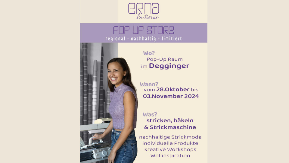 Flyer für den Pop-up Store