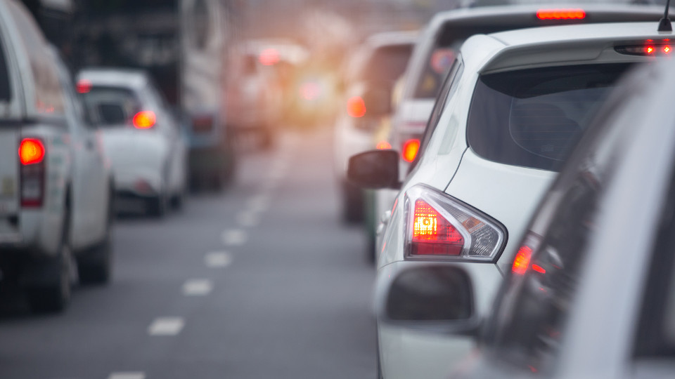 Stau auf der Autobahn